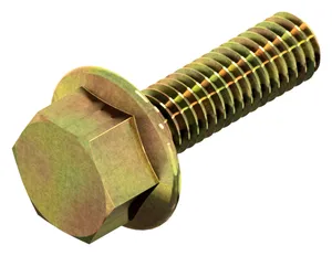 TOR HEX FLANGE 8.8, DIN 6921 ASERRADO PASO 1,25 amarillo M12-1,25x30